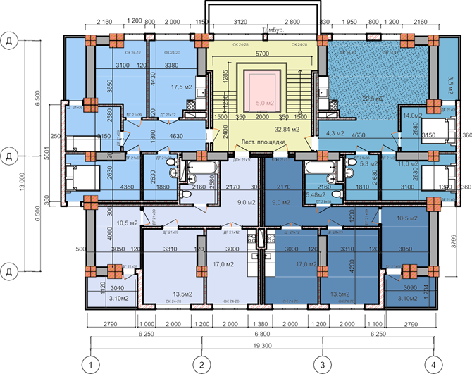 План классических апартаментов
